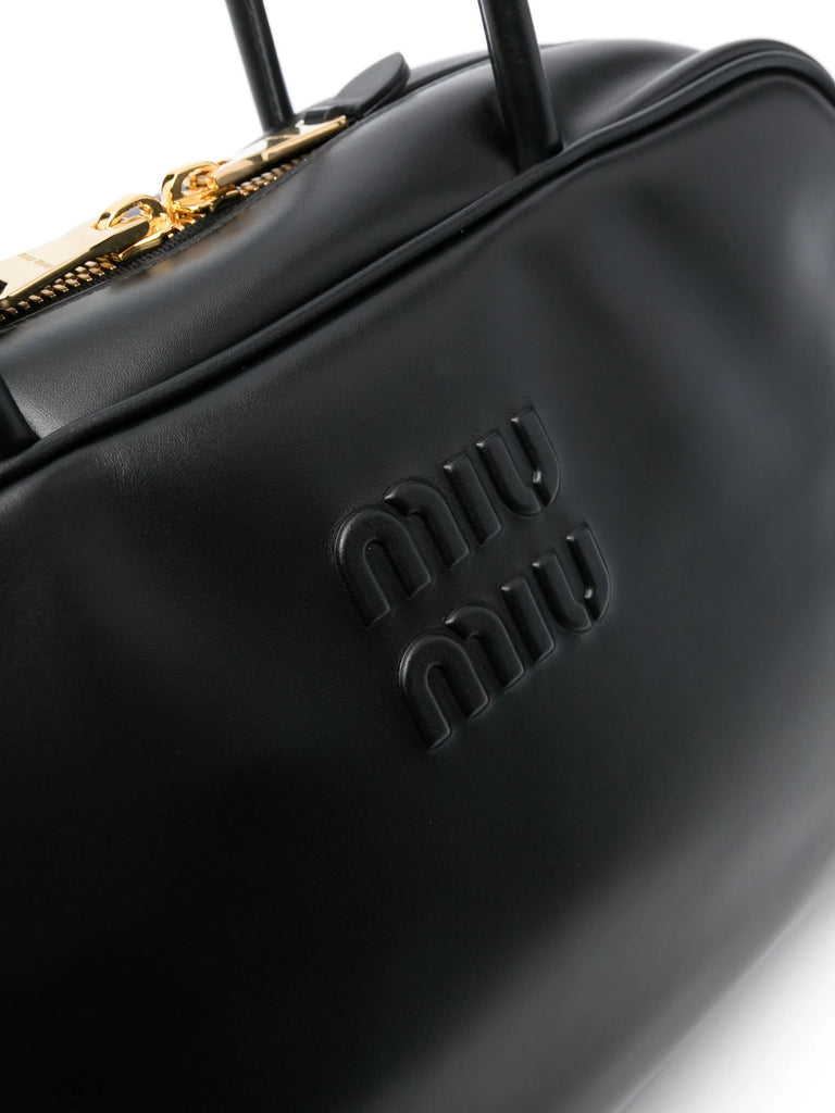 Miu Miu logo-embossed leather shoulder bag