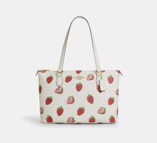 Load image into Gallery viewer, Coach Gallery Tote Bag With Strawberry Print