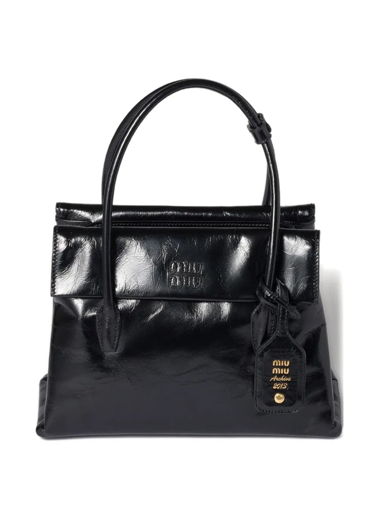 Miu Miu Solitaire Leather Tote Bag