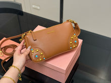 Load image into Gallery viewer, Miu Miu studded leather shoulder bag