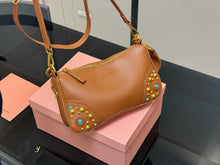 Load image into Gallery viewer, Miu Miu studded leather shoulder bag