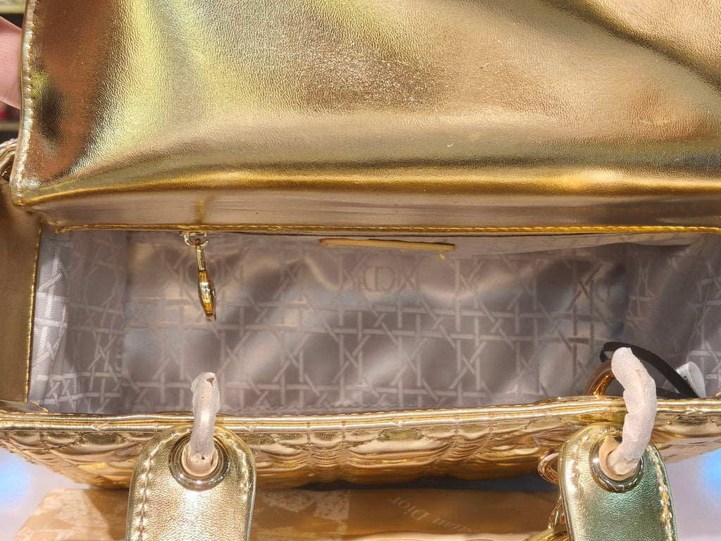 Lady Dior Bag – Metallic Gold