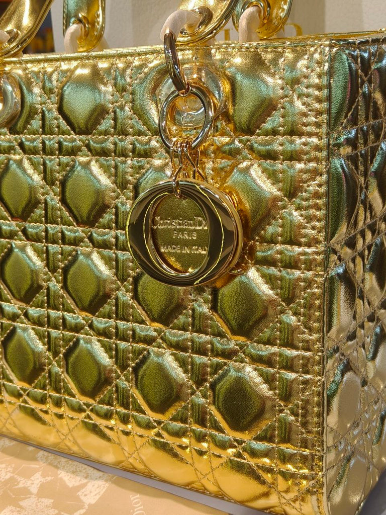 Lady Dior Bag – Metallic Gold