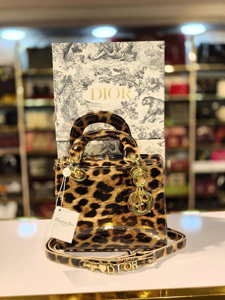 Lady Dior bag in a leopard print