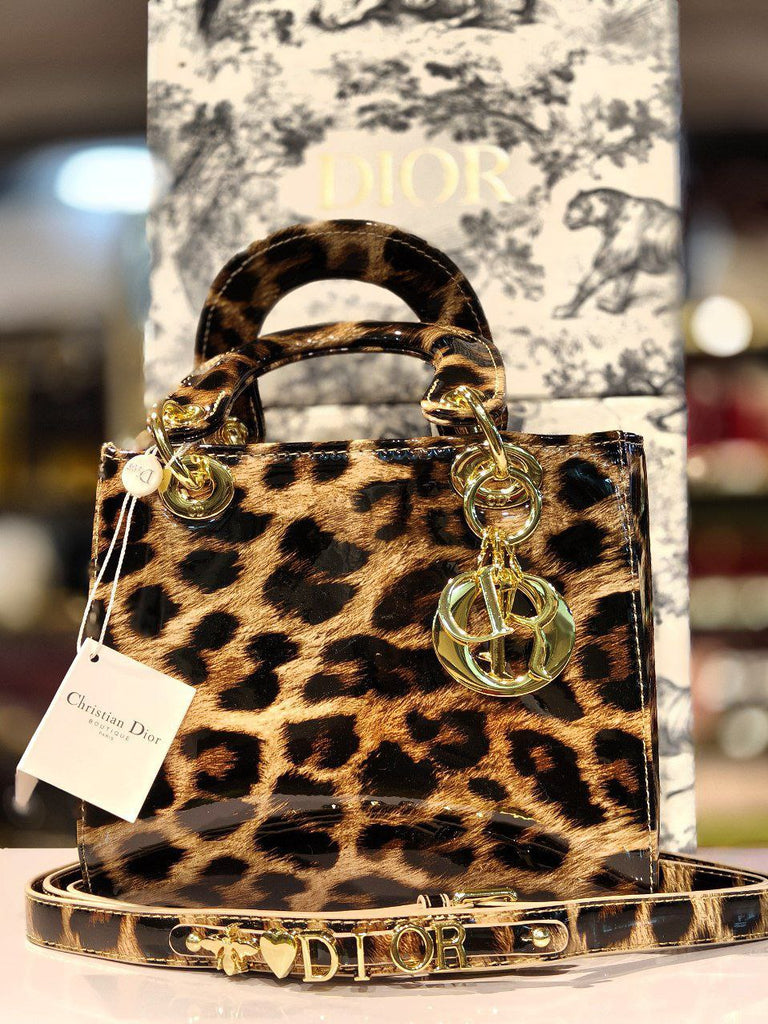 Lady Dior bag in a leopard print