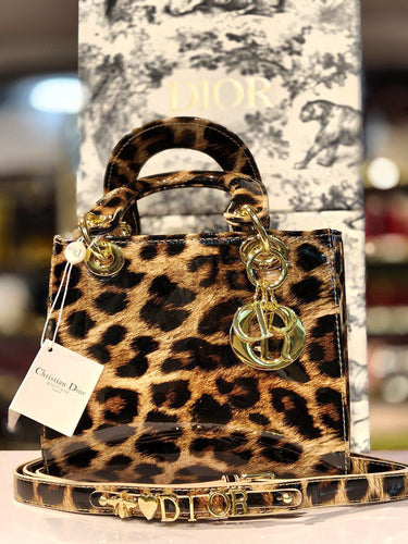 Lady Dior bag in a leopard print