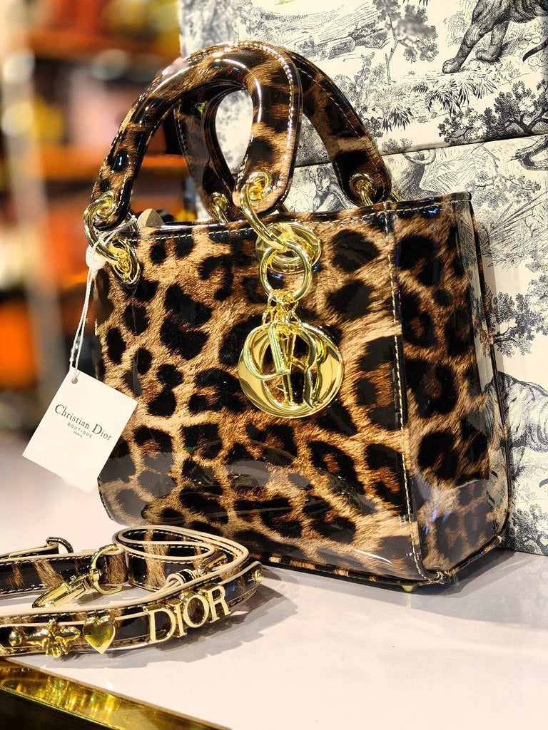 Lady Dior bag in a leopard print