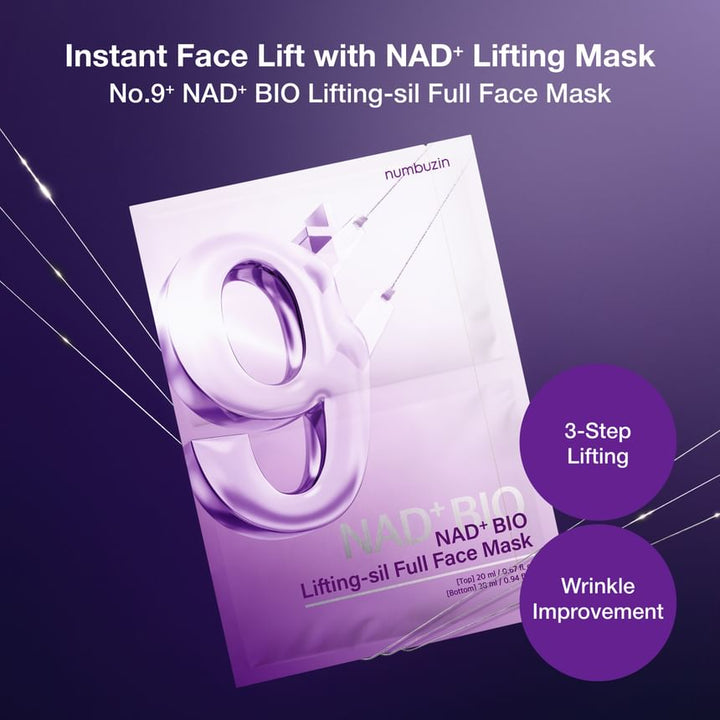 numbuzin - No.9 NAD Bio Lifting-sil Full Face Mask Set