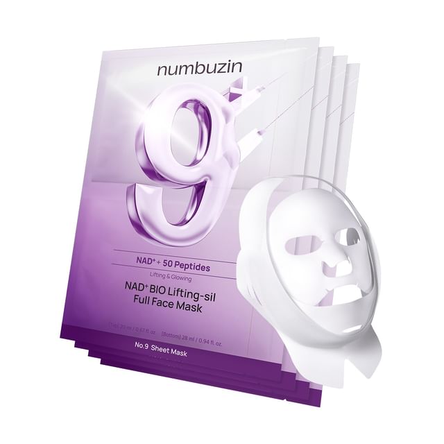 numbuzin - No.9 NAD Bio Lifting-sil Full Face Mask Set
