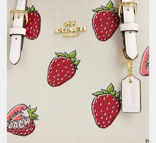 Load image into Gallery viewer, Coach Mollie Tote Bag 25 With Strawberry Print