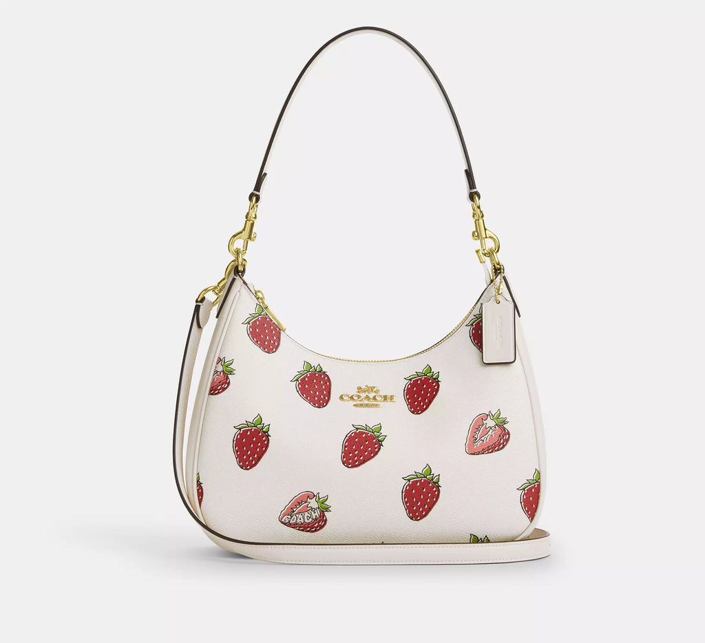 Coach Teri Hobo Bag With Strawberry Print