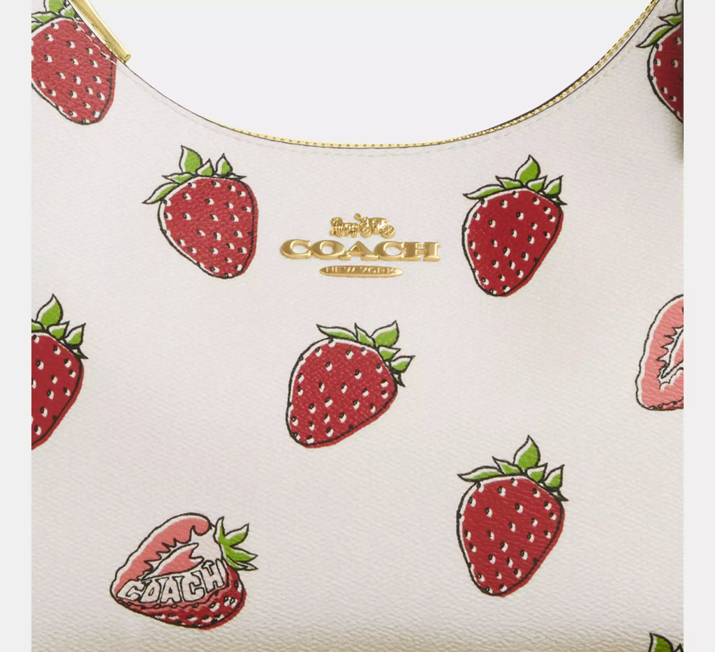 Coach Teri Hobo Bag With Strawberry Print