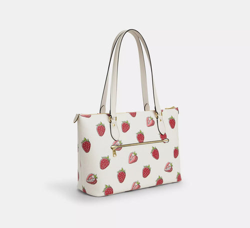 Coach Gallery Tote Bag With Strawberry Print