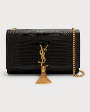 Load image into Gallery viewer, YSL KATE MEDIUM TASSEL BAG IN CROCODILE-EMBOSSED LEATHER