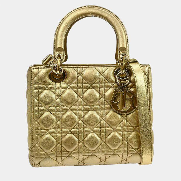 Lady Dior Bag – Metallic Gold
