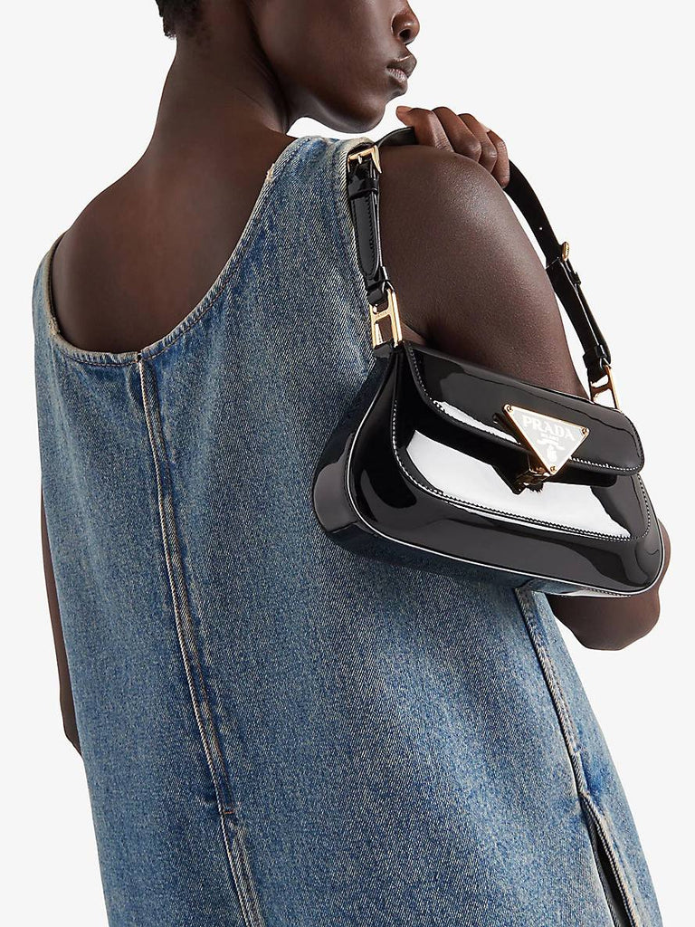 Prada Cleo Patent-leather Shoulder Bag in Red Lyst UK