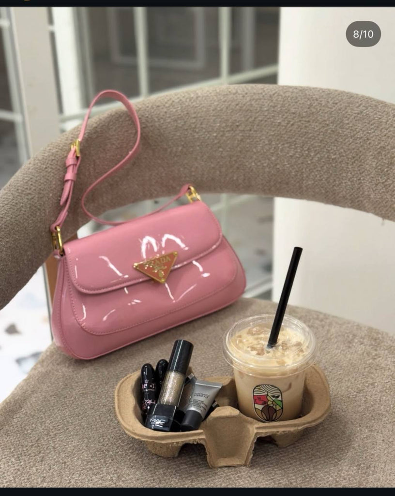 Prada Cleo Patent-leather Shoulder Bag in Red Lyst UK