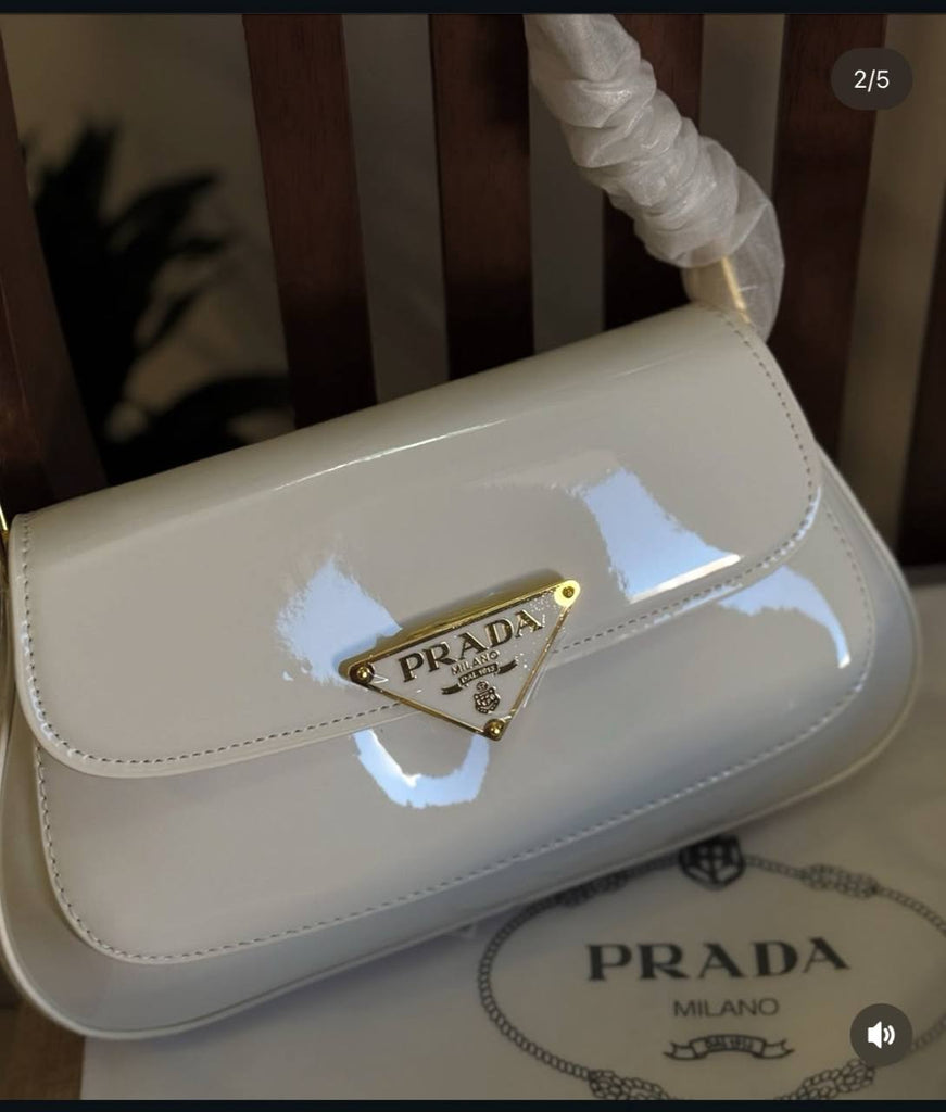 Prada Cleo Patent-leather Shoulder Bag in Red Lyst UK