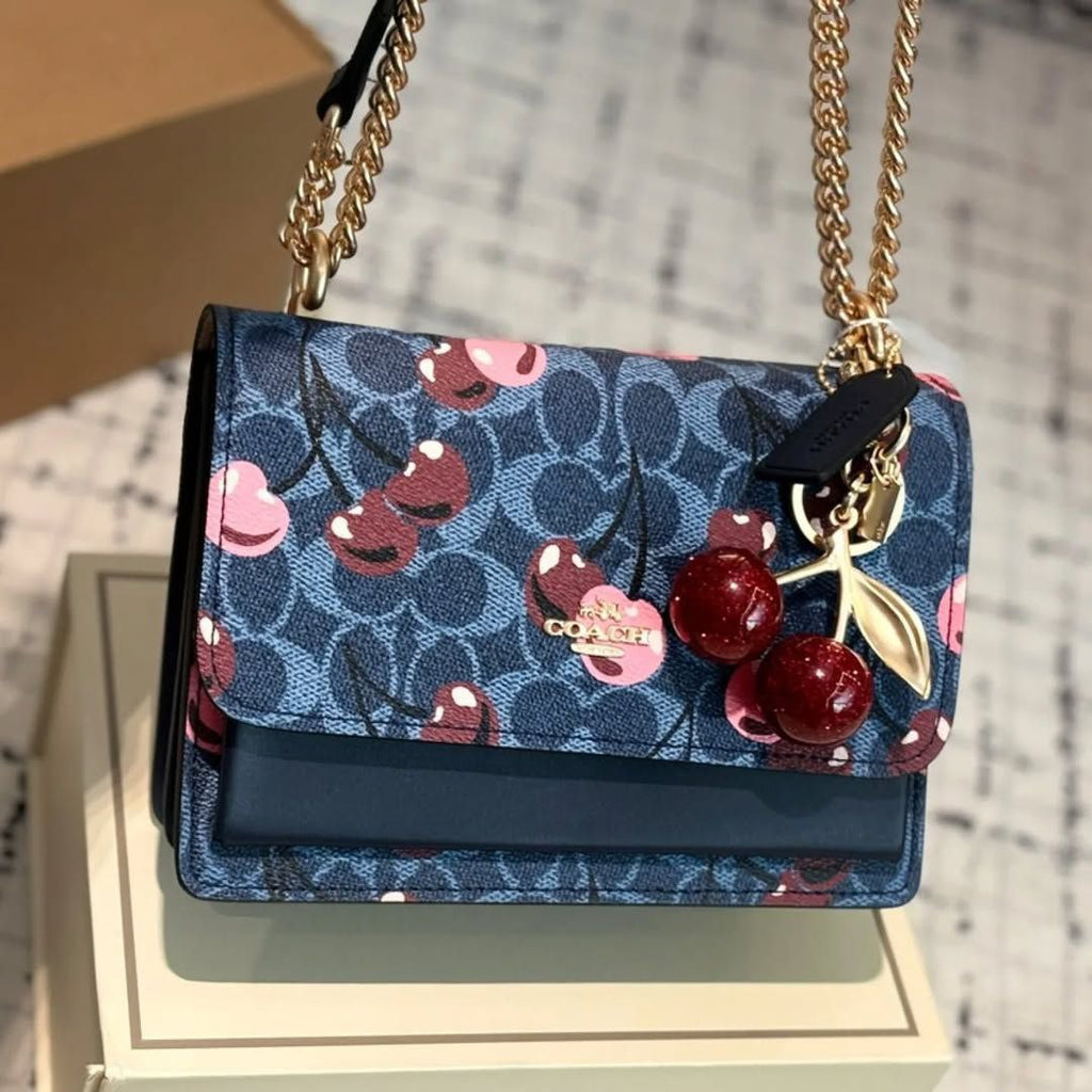 Klare Crossbody Bag In Signature Canvas With Cherry Print (without charm)