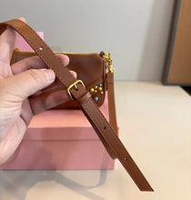 Load image into Gallery viewer, Miu Miu studded leather shoulder bag