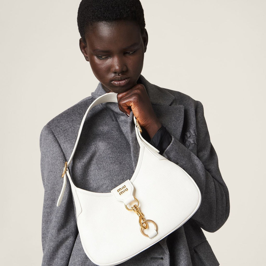 Miu Miu Madras Leather Hobo Bag