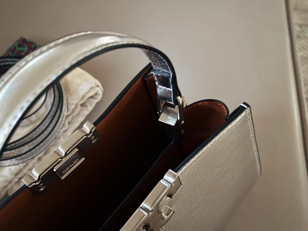 Tory Burch Mini Eleanor Metallic Satchel