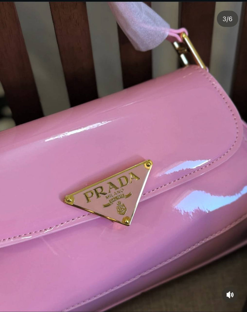 Prada Cleo Patent-leather Shoulder Bag in Red Lyst UK