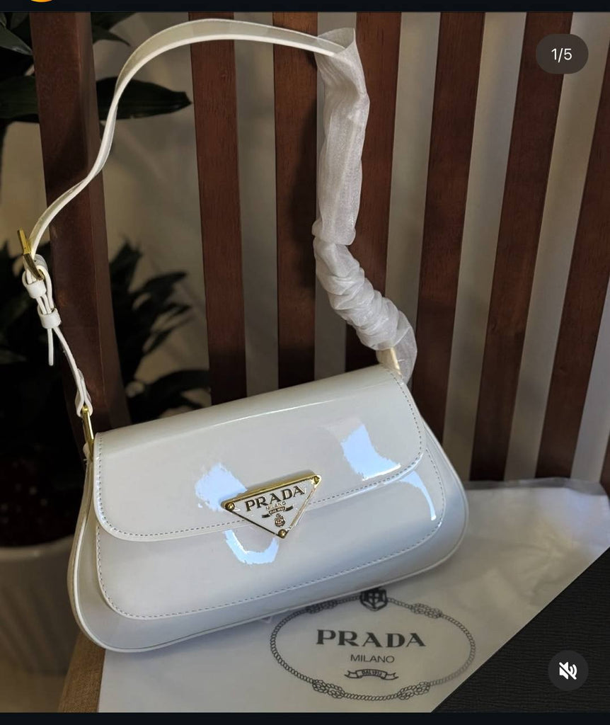 Prada Cleo Patent-leather Shoulder Bag in Red Lyst UK