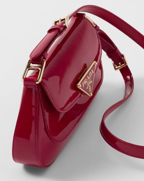 Prada Cleo Patent-leather Shoulder Bag in Red Lyst UK
