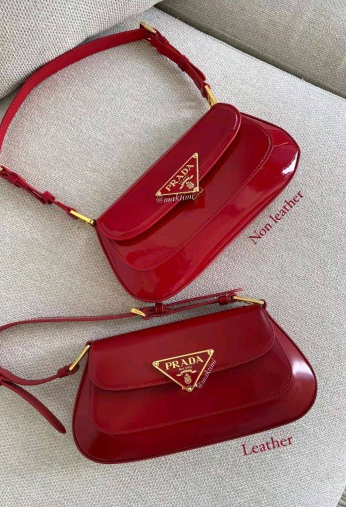 Prada Cleo Patent-leather Shoulder Bag in Red Lyst UK