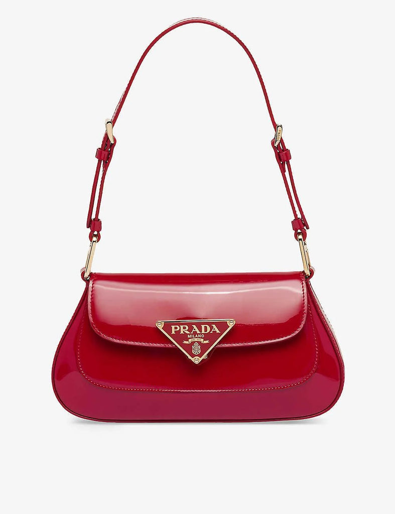 Prada Cleo Patent-leather Shoulder Bag in Red Lyst UK