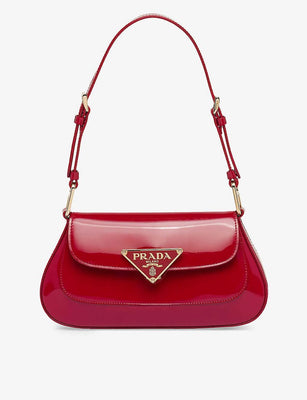 Prada Cleo Patent-leather Shoulder Bag in Red Lyst UK